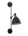 Luces Exclusivas CURICO Ścienna 1xE27 LED czarny/mosiądz LE41988
