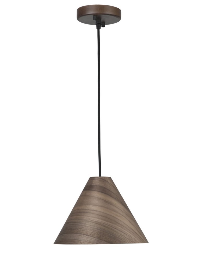 Lampy wiszące - Luces Exclusivas MADRID Wisząca 1xE27 LED ciemny orzech LE42092 - produkt kolory-swiatla.pl 1