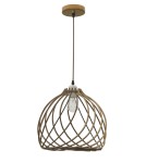 Lampy wiszące - Luces Exclusivas MALAGA Wisząca 1xE27 LED naturalne drewno LE42096 - produkt 1