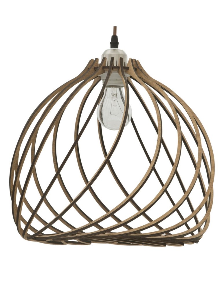 Lampy wiszące - Luces Exclusivas MALAGA Wisząca 1xE27 LED naturalne drewno LE42096 - produkt kolory-swiatla.pl 2