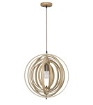 Lampy wiszące - Luces Exclusivas MARTIN Wisząca 1xE27 LED naturalne drewno LE42097 - product 1