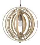 Lampy wiszące - Luces Exclusivas MARTIN Wisząca 1xE27 LED naturalne drewno LE42097 - product 2
