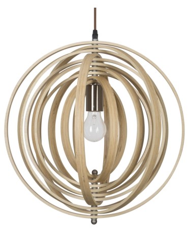 Luces Exclusivas MARTIN Wisząca 1xE27 LED naturalne drewno LE42097 - produkt 2