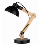 Lampy stołowe do czytania - Luces Exclusivas NIRGUA Biurkowa 1xE27 LED drewniany/czarny LE42112 - product 1