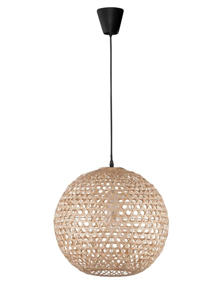 Lampy wiszące boho - Luces Exclusivas OVIEDO Wisząca 1xE27 LED naturalny bambus LE42121 - produkt kolory-swiatla.pl 1