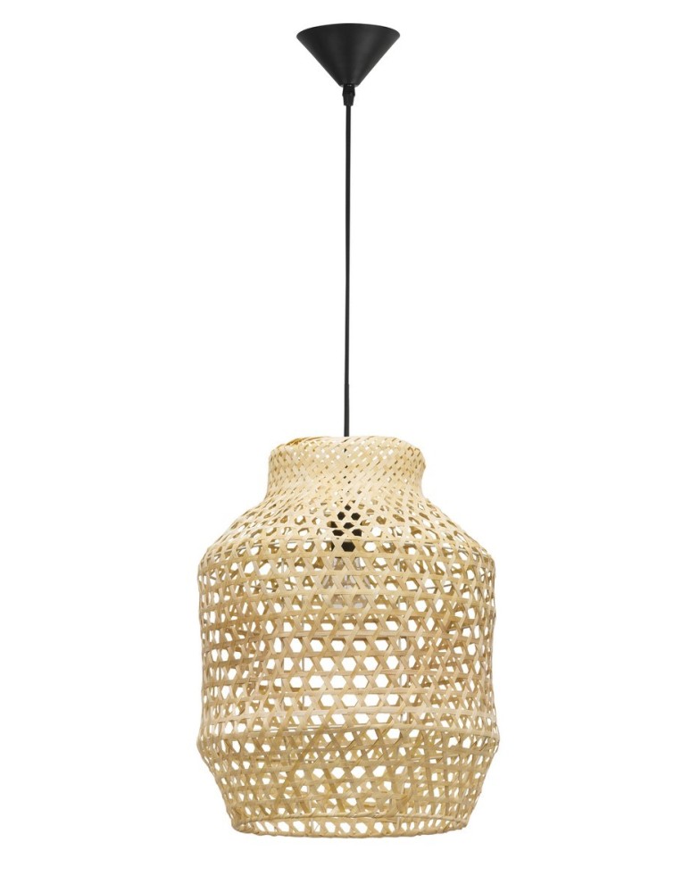 Lampy wiszące boho - Luces Exclusivas PALMAS Wisząca 1xE27 LED naturalny ratan LE42124 - produkt kolory-swiatla.pl 1