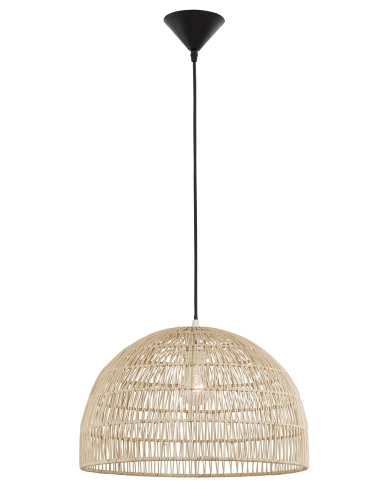 Lampy wiszące boho - Luces Exclusivas OVIEDO Wisząca 1xE27 LED naturalny ratan LE42131 - produkt kolory-swiatla.pl 1
