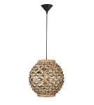 Lampy wiszące boho - Luces Exclusivas PARANA Wisząca 1xE27 LED naturalny/czarny LE42133 - product 1