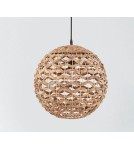 Lampy wiszące boho - Luces Exclusivas PARANA Wisząca 1xE27 LED naturalny/czarny LE42134 - product 1