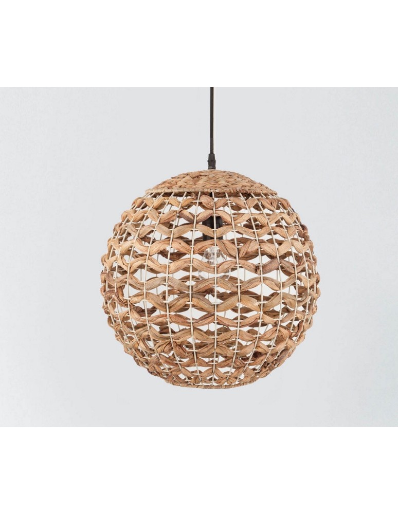 Lampy wiszące boho - Luces Exclusivas PARANA Wisząca 1xE27 LED naturalny/czarny LE42134 - produkt kolory-swiatla.pl 1