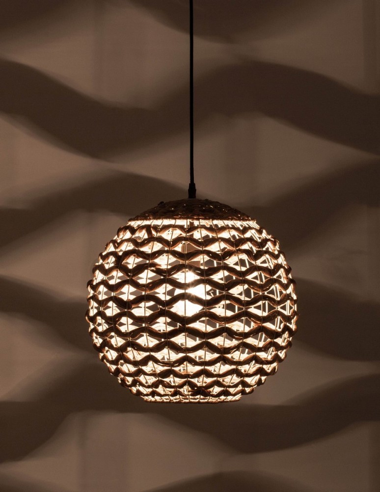 Lampy wiszące boho - Luces Exclusivas PARANA Wisząca 1xE27 LED naturalny/czarny LE42134 - product kolory-swiatla.pl 2