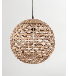 Lampy wiszące boho - Luces Exclusivas PARANA Wisząca 1xE27 LED naturalny/czarny LE42135 - product 1