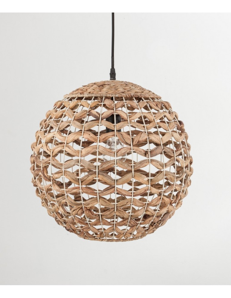 Lampy wiszące boho - Luces Exclusivas PARANA Wisząca 1xE27 LED naturalny/czarny LE42135 - produkt kolory-swiatla.pl 1