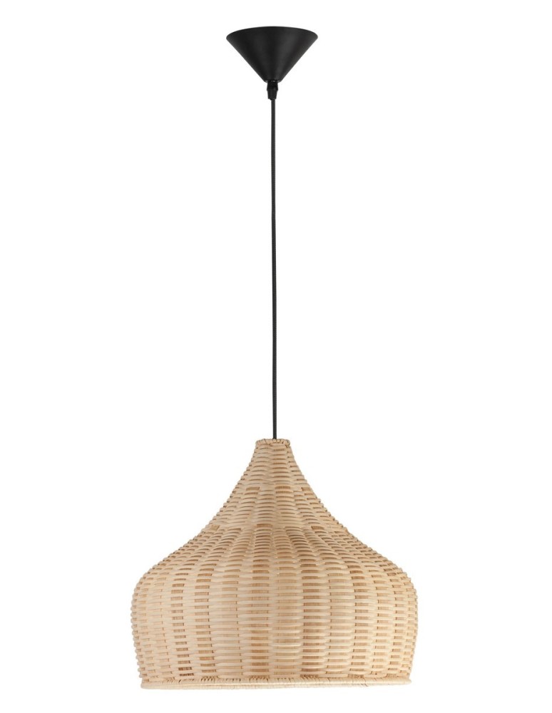 Lampy wiszące boho - Luces Exclusivas PALMAS Wisząca 1xE27 LED naturalny ratan LE42136 - produkt kolory-swiatla.pl 1
