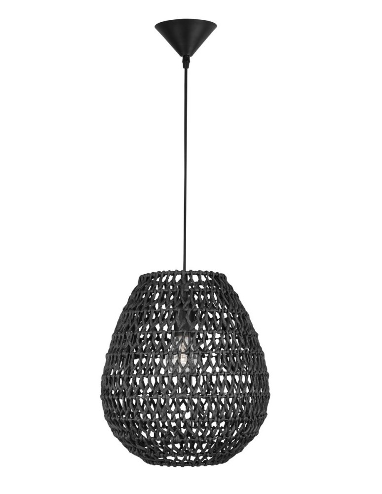 Lampy wiszące boho - Luces Exclusivas PARANA Wisząca 1xE27 LED czarny LE42139 - produkt kolory-swiatla.pl 1