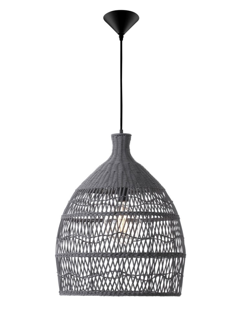 Lampy wiszące boho - Luces Exclusivas PERICO Wisząca 1xE27 LED szary LE42142 - produkt kolory-swiatla.pl 1
