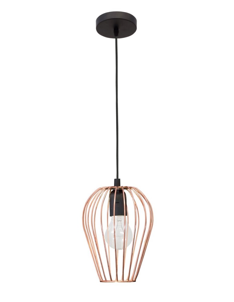 Lampy wiszące - Luces Exclusivas PUENTE Wisząca 1xE27 LED miedziany LE42153 - produkt kolory-swiatla.pl 1