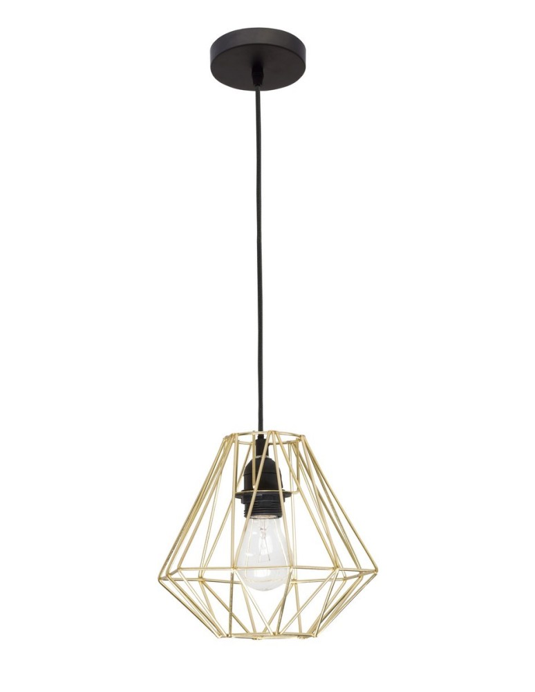 Lampy wiszące loftowe - Luces Exclusivas QUIBOR Wisząca 1xE27 LED mosiądz LE42156 - produkt kolory-swiatla.pl 1