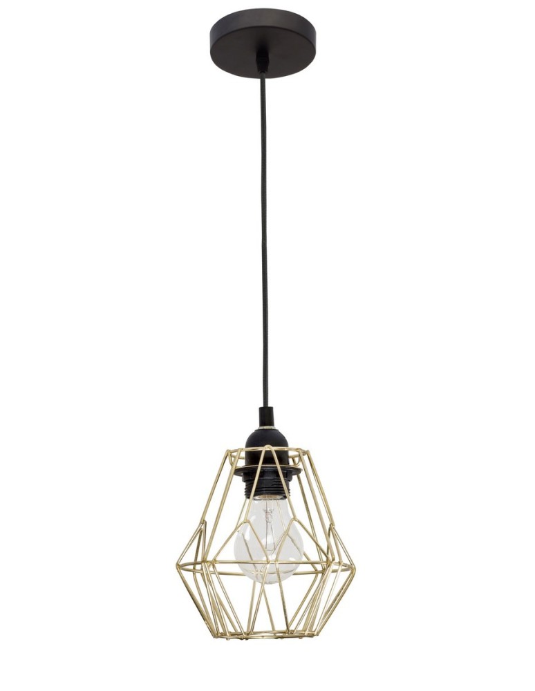 Lampy wiszące - Luces Exclusivas QUIBOR Wisząca 1xE27 LED mosiądz LE42157 - produkt kolory-swiatla.pl 1