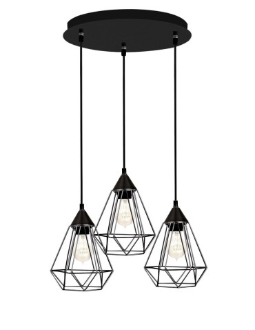 Luces Exclusivas SERENA Wisząca 3xE27 LED czarny LE42164
