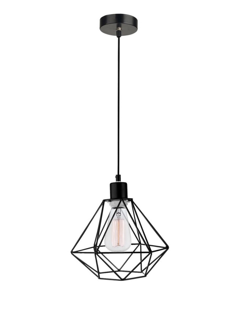 Lampy wiszące - Luces Exclusivas PUERTO Wisząca 1xE27 LED czarny LE42165 - produkt kolory-swiatla.pl 1