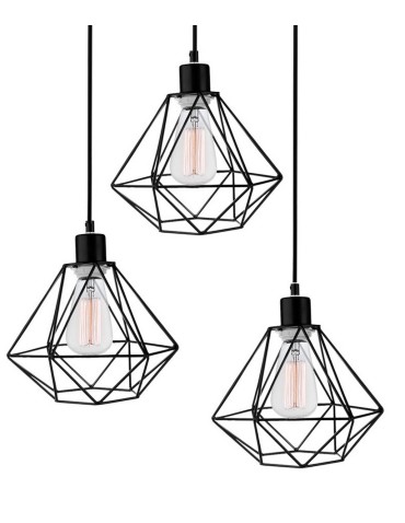 Luces Exclusivas PUERTO Wisząca 3xE27 LED czarny LE42167 - produkt 2
