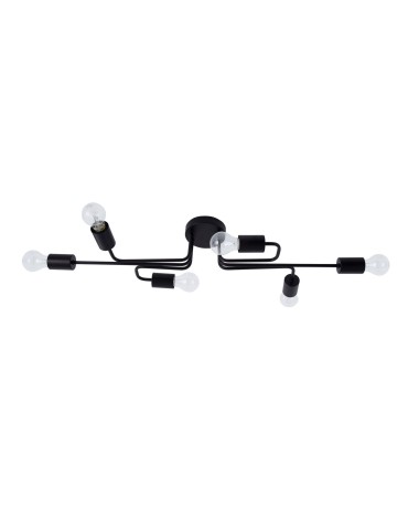 Luces Exclusivas SOCOPO Sufitowa 6xE27 LED czarny LE42176