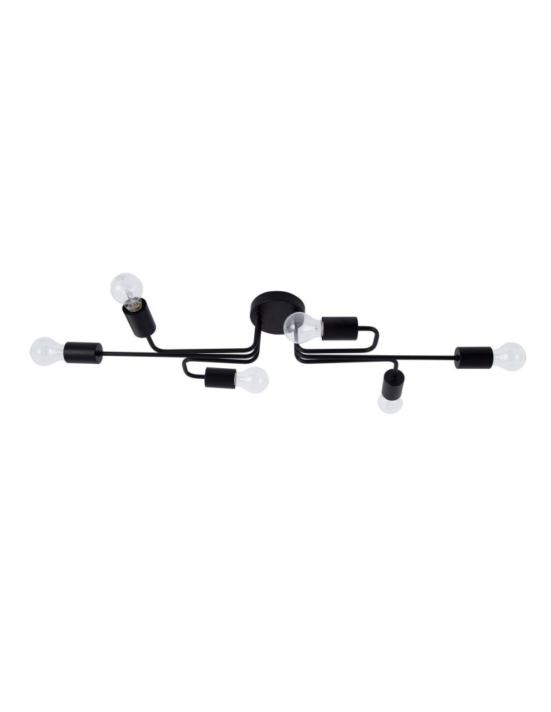 Lampy sufitowe loftowe - industrialne - Luces Exclusivas SOCOPO Sufitowa 6xE27 LED czarny LE42176 - produkt kolory-swiatla.pl 1