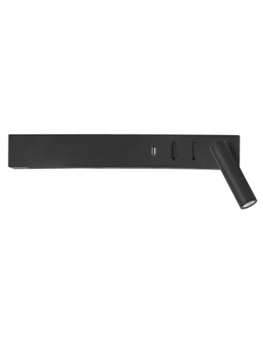 Luces Exclusivas ZARATE USB Ścienna LED 5W+3W 560lm 3000K czarny mat LE42218