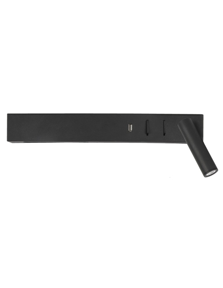 Kinkiety do czytania - Luces Exclusivas ZARATE USB Ścienna LED 5W+3W 560lm 3000K czarny mat LE42218 - produkt kolory-swiatla.pl 1