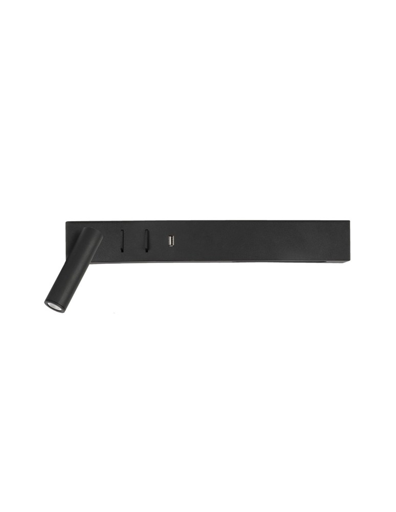 Kinkiety do czytania - Luces Exclusivas ZARATE USB Ścienna LED 5W+3W 560lm 3000K czarny mat LE42219 - produkt kolory-swiatla.pl 1