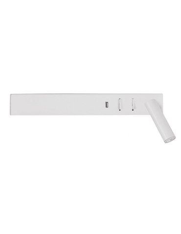 Luces Exclusivas ZARATE USB Ścienna LED 5W+3W 560lm 3000K biały mat LE42220