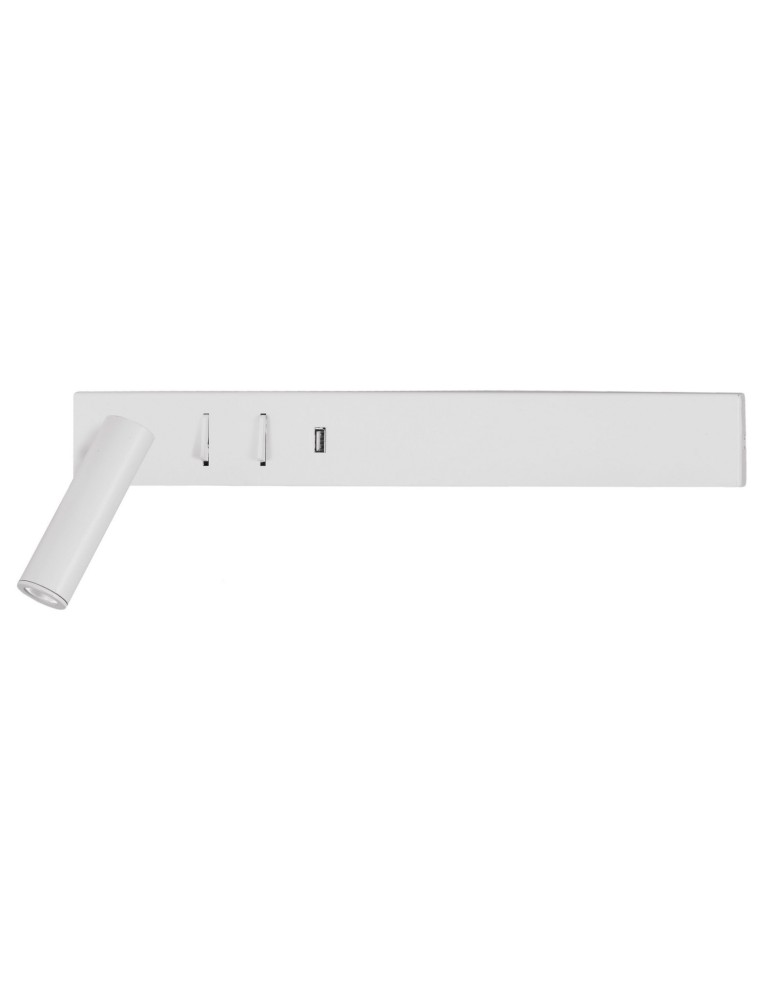 Kinkiety do czytania - Luces Exclusivas ZARATE USB Ścienna LED 5W+3W 560lm 3000K biały mat LE42221 - produkt kolory-swiatla.pl 1