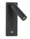 Luces Exclusivas ZARZAL USB Ścienna LED 3W 210lm 3000K czarny LE42225
