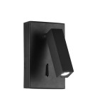 Kinkiety do czytania - Luces Exclusivas ARMENIA Ścienna LED 3W 180lm 3000K czarny mat LE42238 - product 1