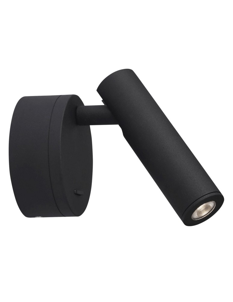 Kinkiety do czytania - Luces Exclusivas BADAJOZ Do czytania Ruchoma LED 3W 190lm 3000K czarny mat LE42247 - produkt kolory-swiatla.pl 1