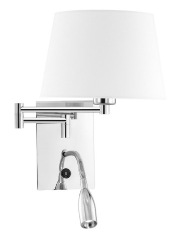 Luces Exclusivas CABIMAS Ścienna LED 3W 180lm 3000K/ biały/chromowany LE42276