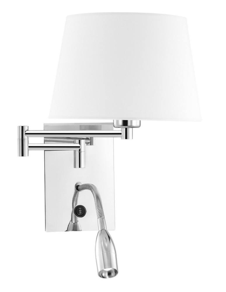 Kinkiety do czytania - Luces Exclusivas CABIMAS Ścienna LED 3W 180lm 3000K/ biały/chromowany LE42276 - produkt kolory-swiatla.pl 1