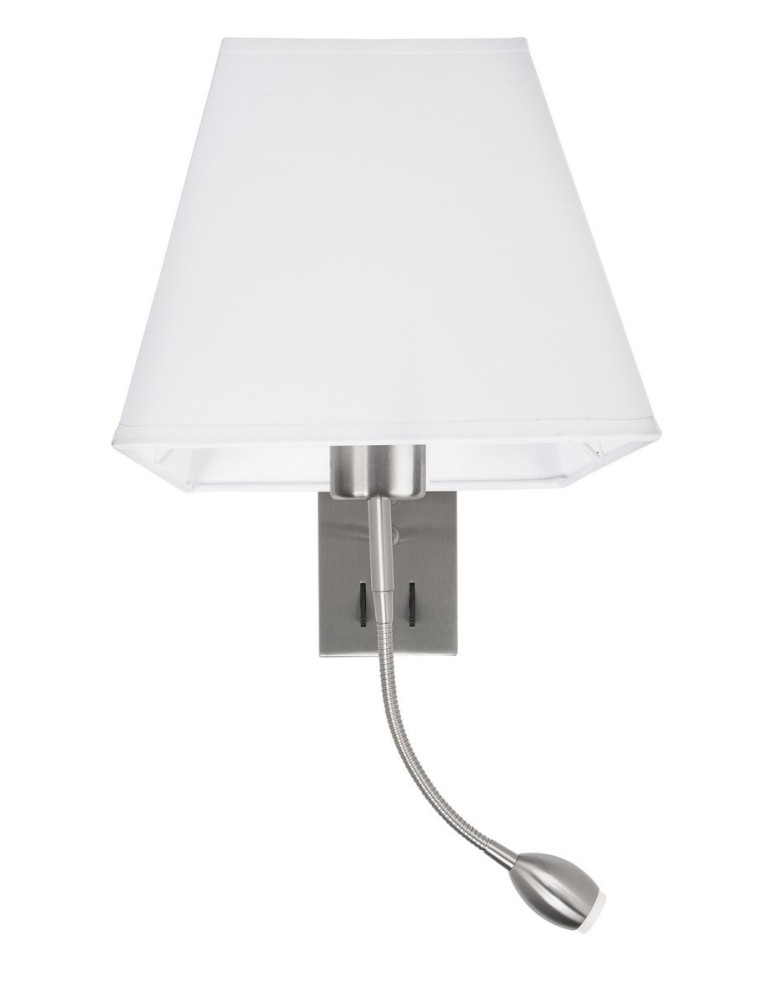 Kinkiety do czytania - Luces Exclusivas CACERES Ścienna LED 3W 190lm 3000K/ nikiel/biały LE42280 - produkt kolory-swiatla.pl 1