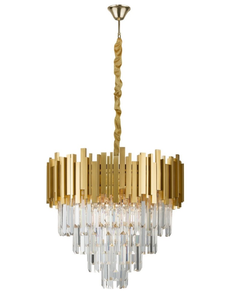 Żyrandole glamour - Luces Exclusivas CAMPANA Wisząca 8xE14 LED złoty LE42285 - produkt kolory-swiatla.pl 1