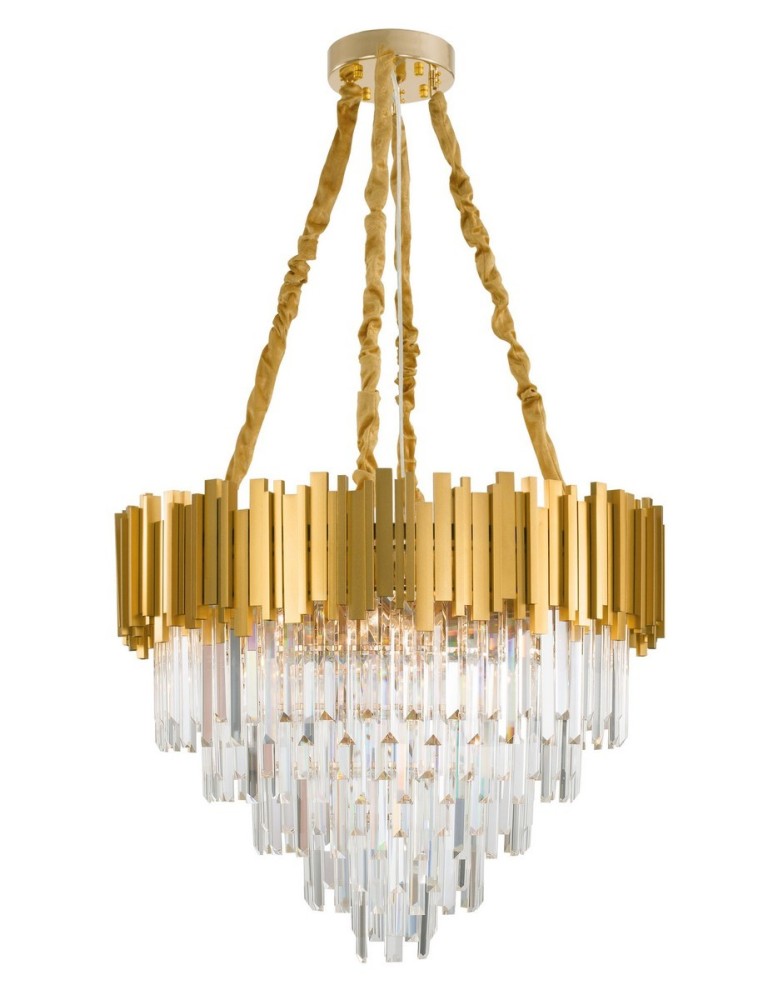 Żyrandole glamour - Luces Exclusivas CAMPANA Wisząca 12xLED E14 złoty LE42288 - produkt kolory-swiatla.pl 1
