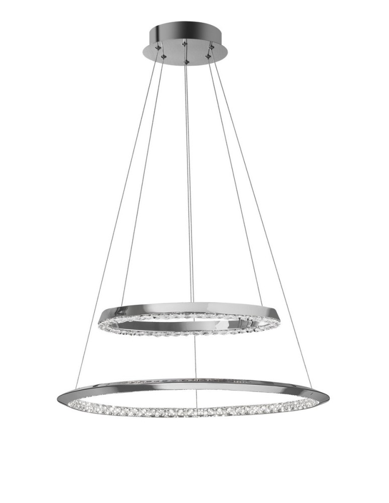 Lampy wiszące okręgi - Luces Exclusivas CAUCETE Wisząca LED 36W 1980lm 3000K Ściemnialna chrom LE42309 - produkt kolory-swiatla.pl 1