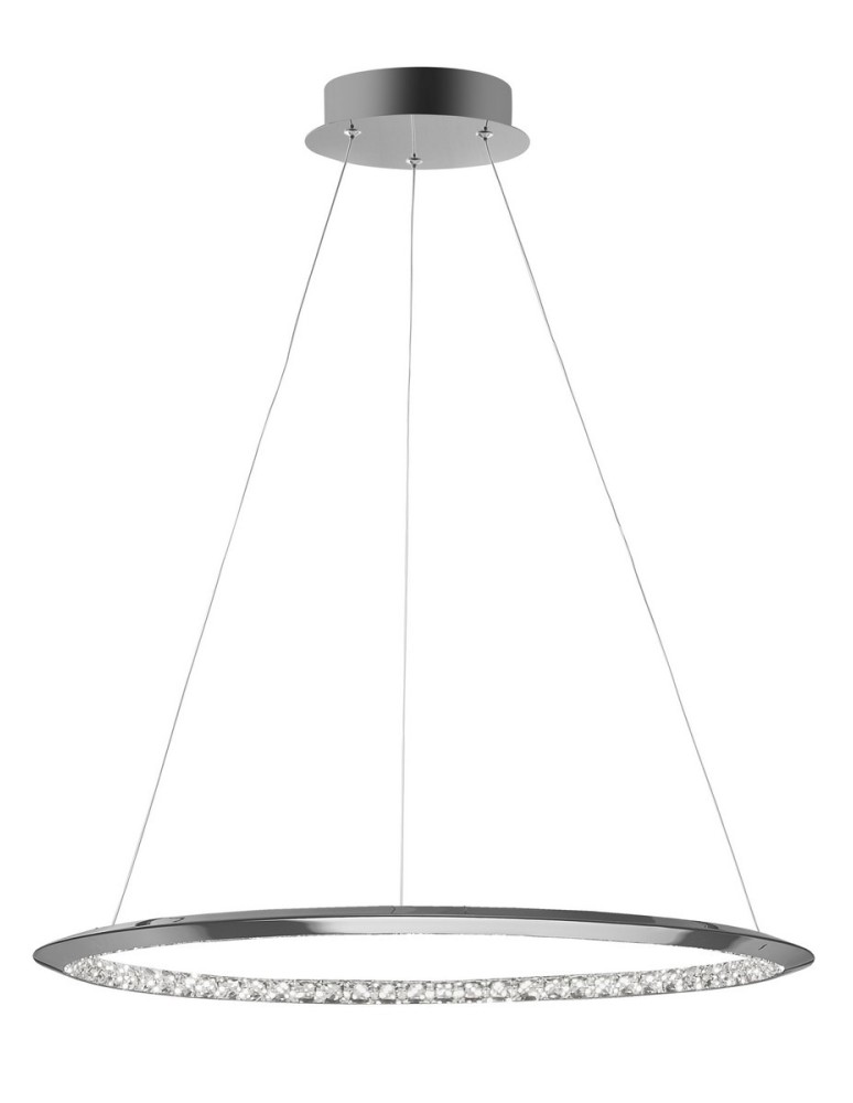 Lampy wiszące okręgi - Luces Exclusivas CAUCETE Wisząca LED 32W 1580lm 3000K Ściemnialna chrom LE42311 - produkt kolory-swiatla.pl 1