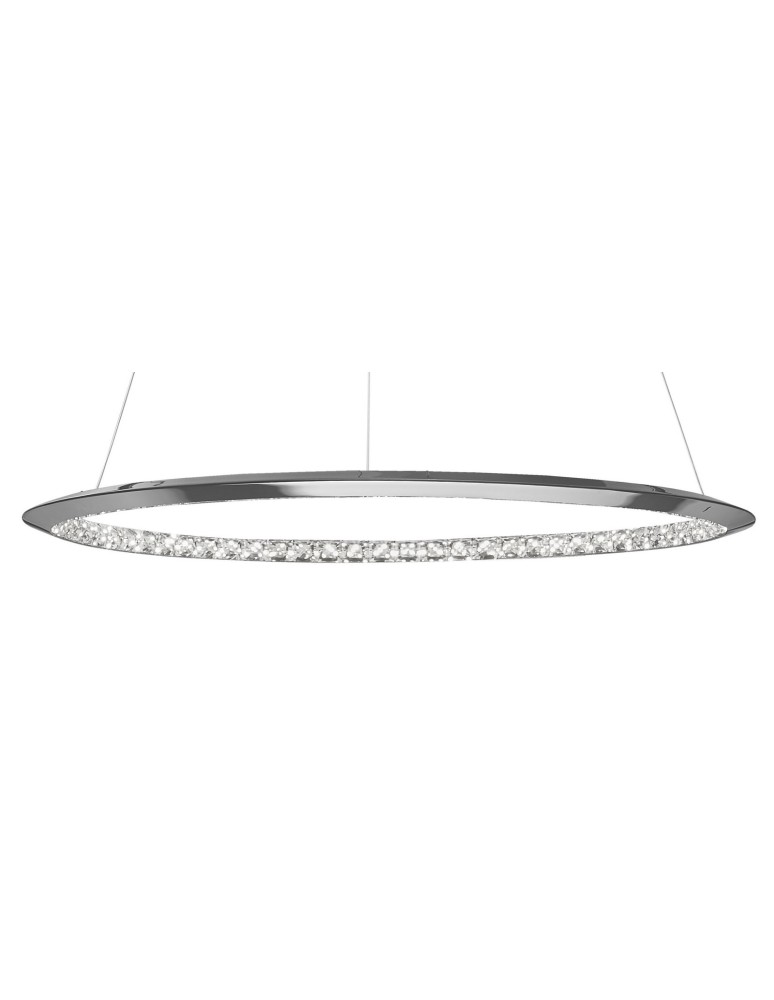 Lampy wiszące okręgi - Luces Exclusivas CAUCETE Wisząca LED 32W 1580lm 3000K Ściemnialna chrom LE42311 - product kolory-swiatla.pl 2