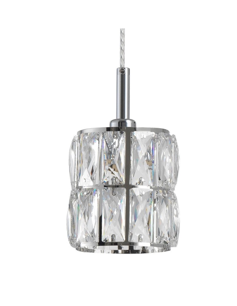 Lampy wiszące - Luces Exclusivas CHARATA Wisząca 1xG9 LED transparentny/chrom LE42323 - product kolory-swiatla.pl 2