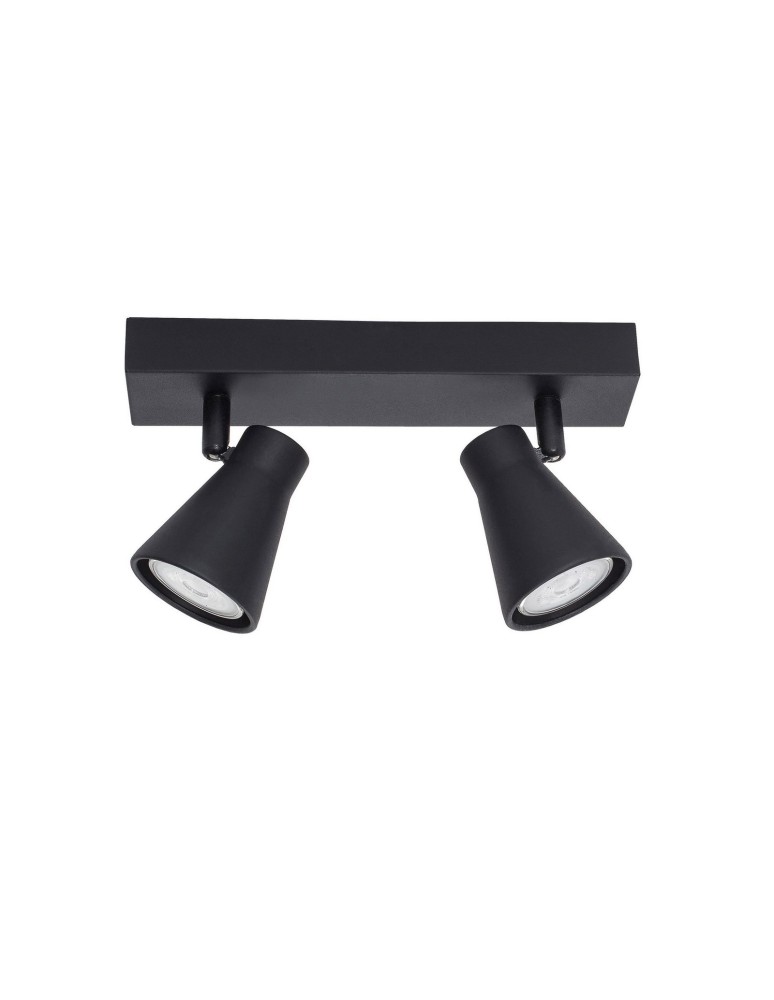Lampy sufitowe reflektory - Luces Exclusivas MARACAY Reflektor Sufitowy 2xGU10 LED czarny LE42464 - produkt kolory-swiatla.pl 1