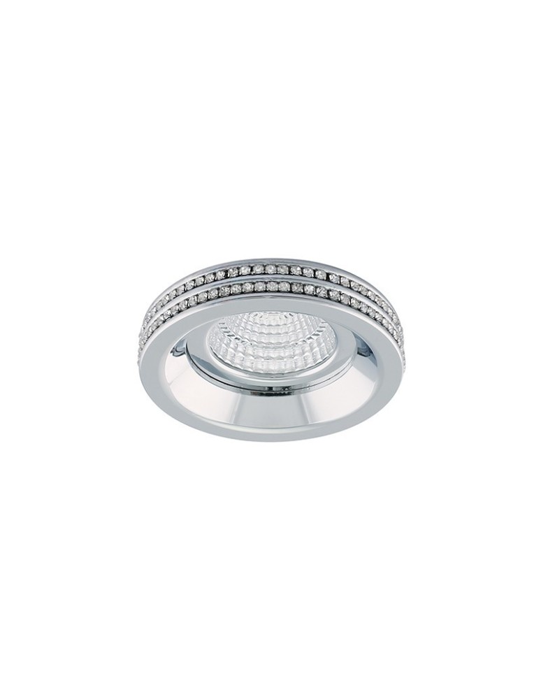 Lampy podtynkowe dekoracyjne - Azzardo EVA ROUND CHROME 1xGU10 Wpuszczana Chrom AZ1458 - produkt kolory-swiatla.pl 1