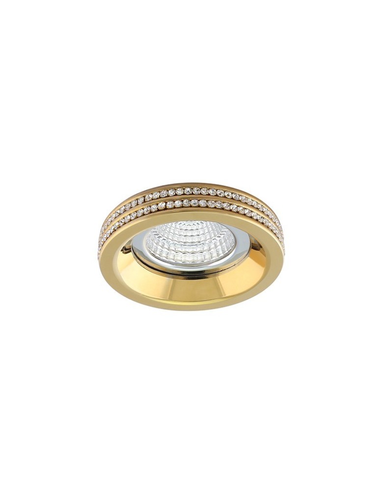 Lampy podtynkowe dekoracyjne - Azzardo EVA ROUND GOLD 1xGU10 Wpuszczana Złoty AZ1459 - produkt kolory-swiatla.pl 1