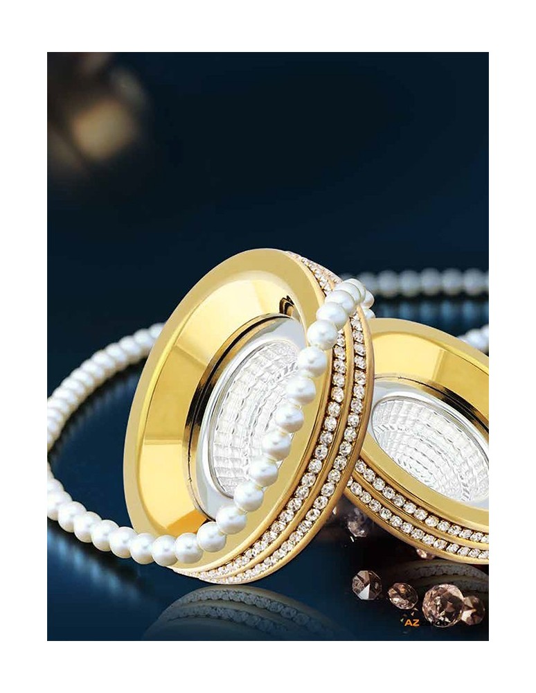 Lampy podtynkowe dekoracyjne - Azzardo EVA ROUND GOLD 1xGU10 Wpuszczana Złoty AZ1459 - product kolory-swiatla.pl 3