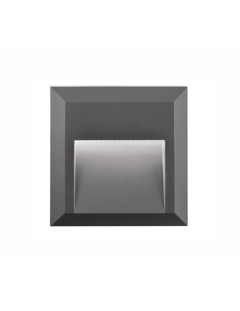 Oprawy do wbudowania w ściane - Luces Exclusivas TERRASSA Zewnętrzna Ścienna LED 2W 160lm 3000K ciemnoszary IP54 LE71437 - produkt kolory-swiatla.pl 1